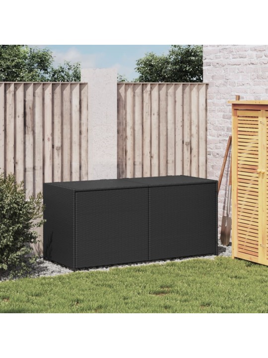Zahradní úložný box černý 283 l polyratan