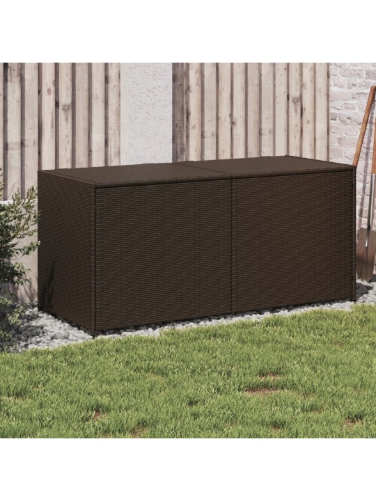 Zahradní úložný box hnědý 283 l polyratan
