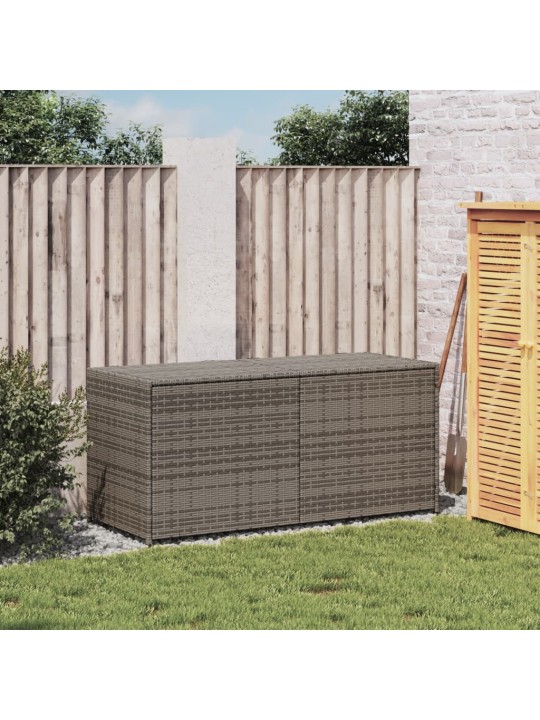 Zahradní úložný box šedý 283 l polyratan