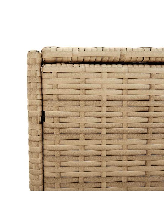 Zahradní úložný box s kolečky mix béžové 283 l polyratan
