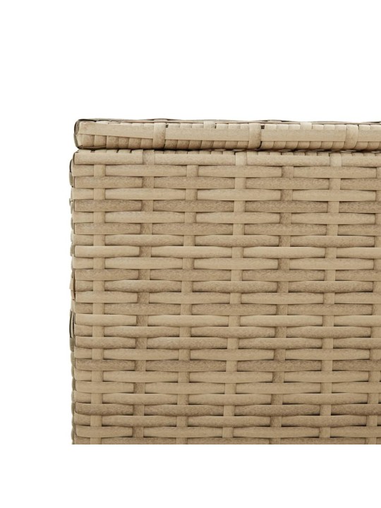 Zahradní úložný box s kolečky mix béžové 190 l polyratan