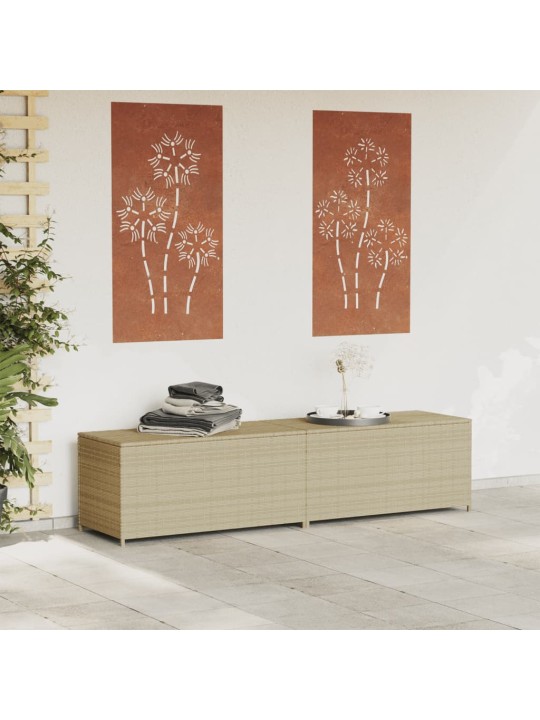 Zahradní úložný box mix béžové 469 l polyratan