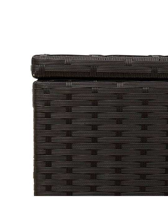 Zahradní úložný box černý 291 l polyratan