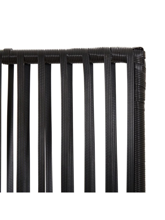 Dělicí stěna 6 panelů černá polyratan