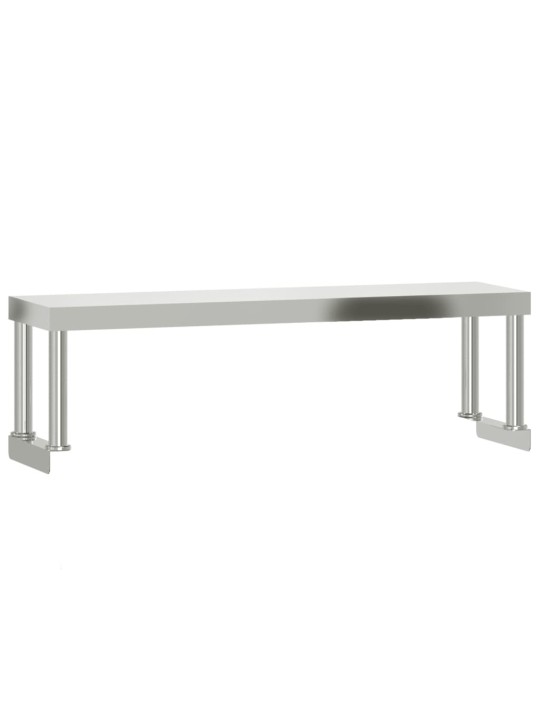 Kuchyňský pracovní stůl s horní policí 110 x 55 x 120 cm nerez