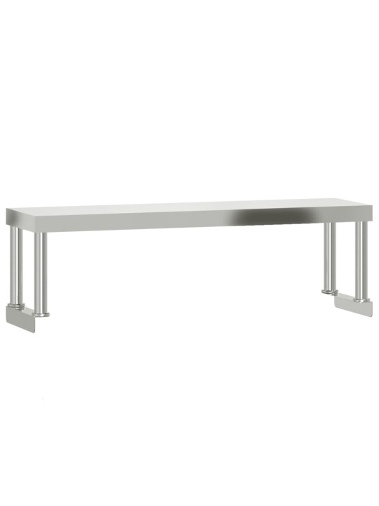 Kuchyňský pracovní stůl s horní policí 110 x 55 x 120 cm nerez