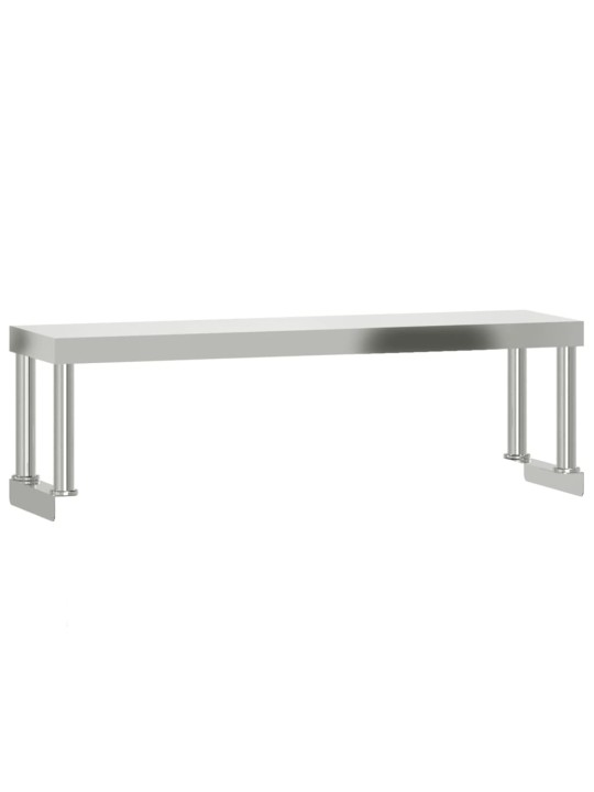 Kuchyňský pracovní stůl s horní policí 110 x 55 x 120 cm nerez