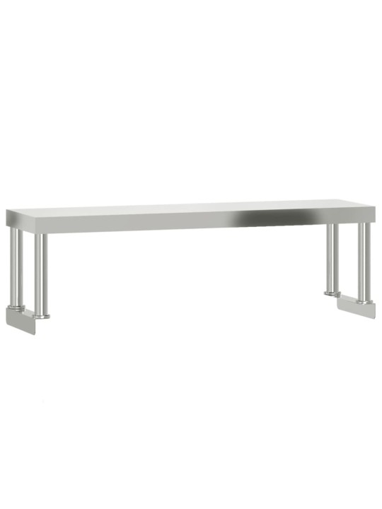 Kuchyňský pracovní stůl s horní policí 110 x 55 x 120 cm nerez