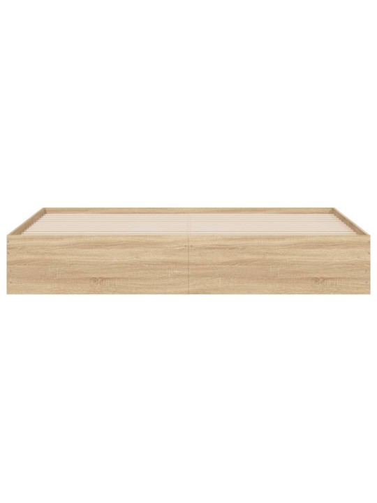 Rám postele se zásuvkami dub sonoma 200x200 cm kompozitní dřevo