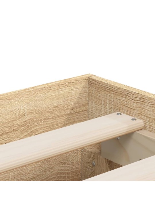 Rám postele se zásuvkami dub sonoma 200x200 cm kompozitní dřevo