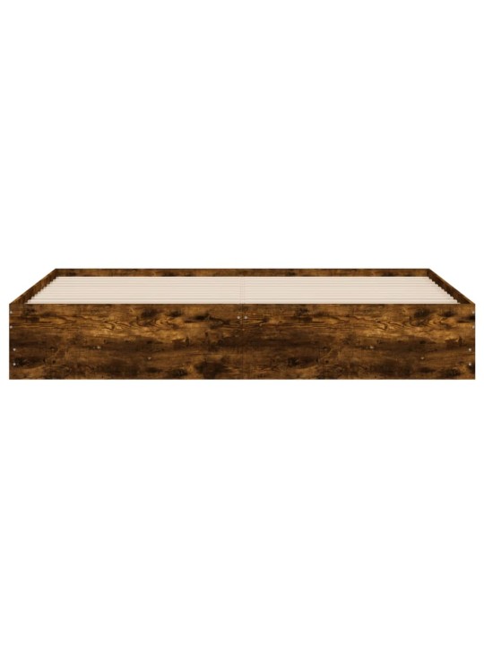 Rám postele se zásuvkami kouřový dub 200 x 200 cm kompozit