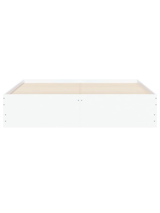 Rám postele se zásuvkami bílý 150 x 200 cm kompozitní dřevo