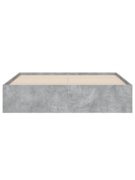 Rám postele se zásuvkami betonově šedý 150 x 200 cm kompozit