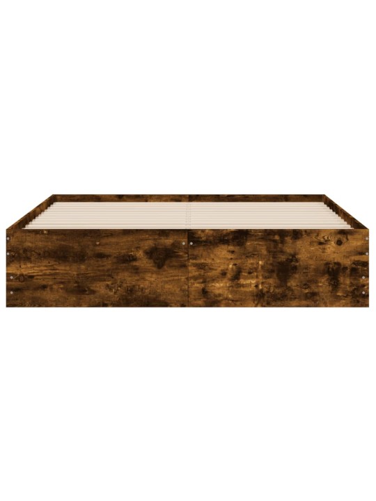 Rám postele se zásuvkami kouřový dub 150 x 200 cm kompozit