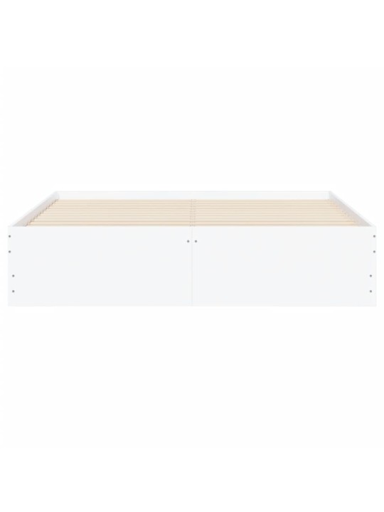 Rám postele se zásuvkami bílý 140 x 200 cm kompozitní dřevo