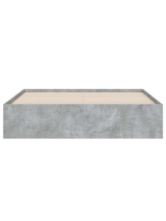 Rám postele se zásuvkami betonově šedý 140 x 200 cm kompozit