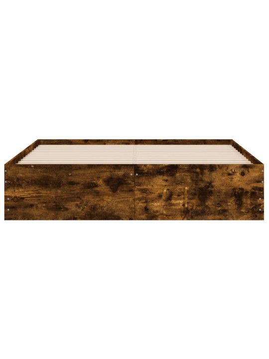 Rám postele se zásuvkami kouřový dub 140 x 200 cm kompozit