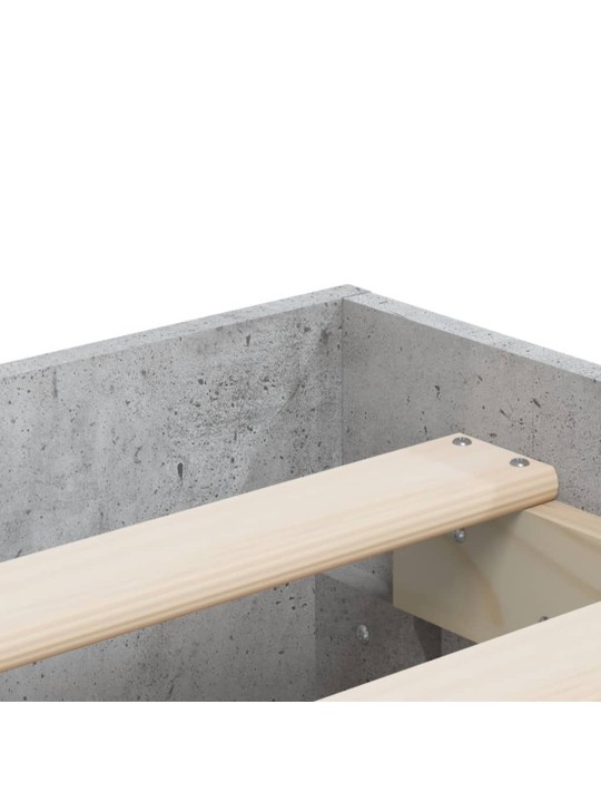 Rám postele se zásuvkami betonově šedý 120 x 200 cm kompozit