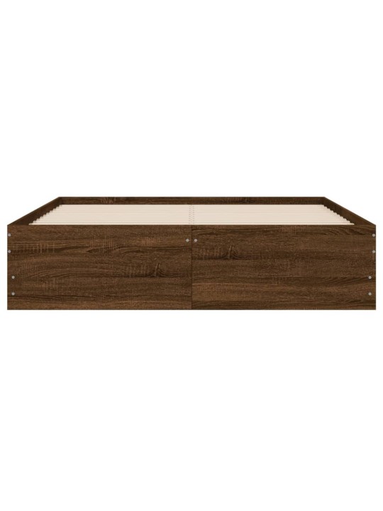 Rám postele se zásuvkami hnědý dub 120x200 cm kompozitní dřevo