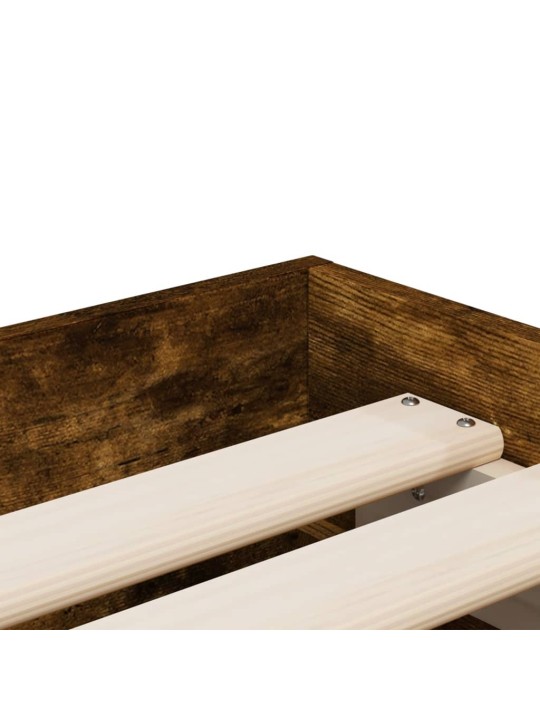 Rám postele se zásuvkami kouřový dub 100 x 200 cm kompozit