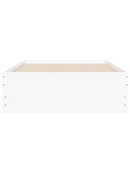 Rám postele se zásuvkami bílý 90 x 200 cm kompozitní dřevo