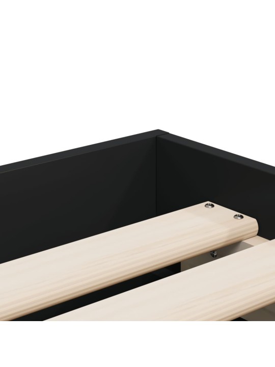 Rám postele se zásuvkami černý 90 x 200 cm kompozitní dřevo