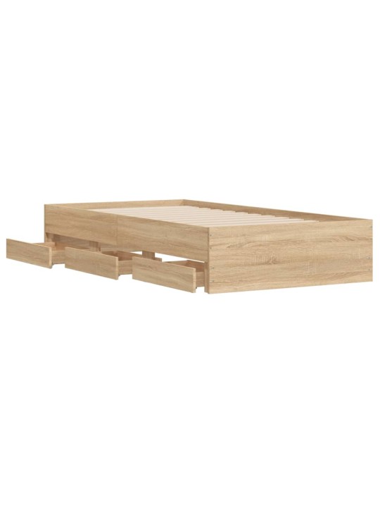 Rám postele se zásuvkami dub sonoma 90x200 cm kompozitní dřevo
