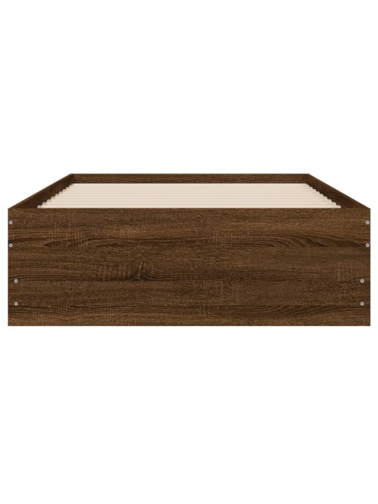 Rám postele se zásuvkami hnědý dub 90x200 cm kompozitní dřevo