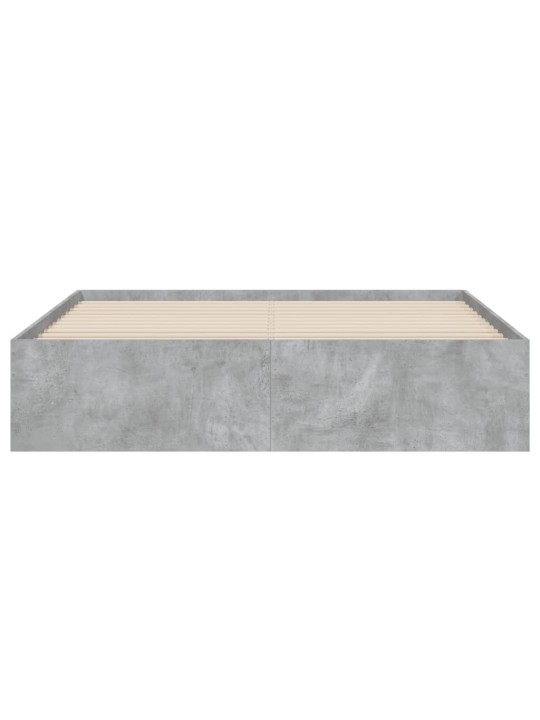 Rám postele se zásuvkami betonově šedý 140 x 190 cm kompozit