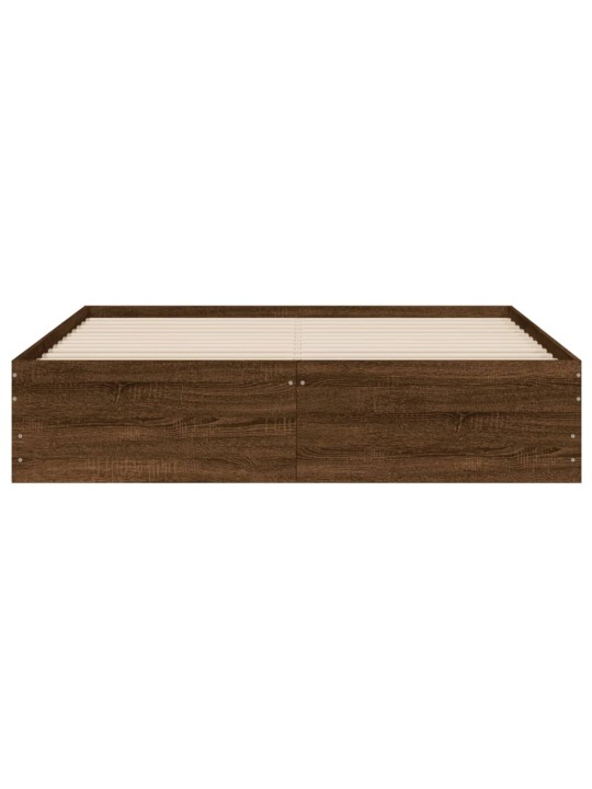 Rám postele se zásuvkami hnědý dub 140x190 cm kompozitní dřevo