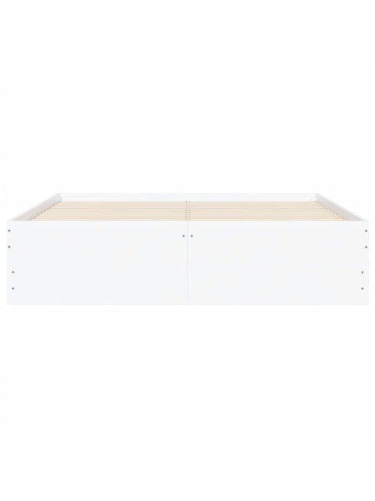 Rám postele se zásuvkami bílý 135 x 190 cm kompozitní dřevo