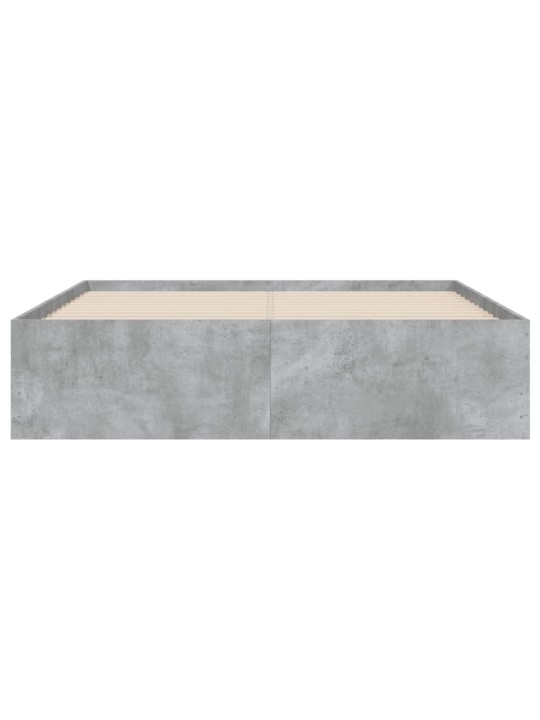 Rám postele se zásuvkami betonově šedý 135 x 190 cm kompozit