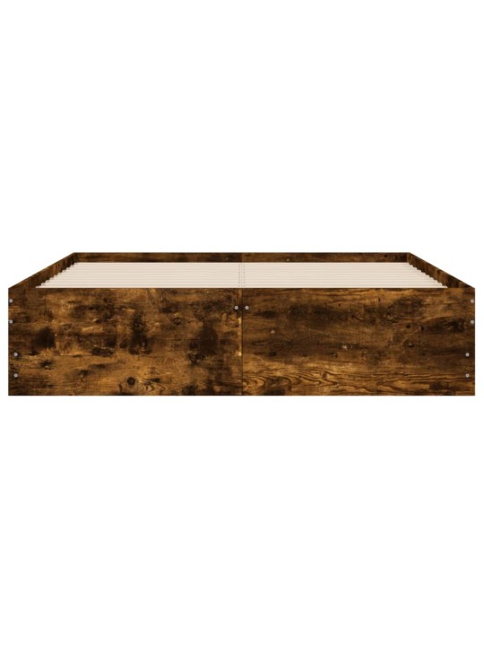 Rám postele se zásuvkami kouřový dub 135 x 190 cm kompozit