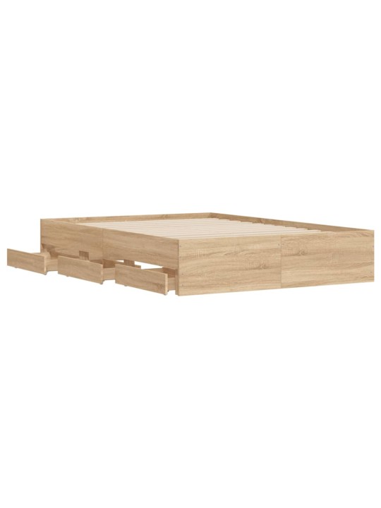Rám postele se zásuvkami dub sonoma 120x190 cm kompozitní dřevo