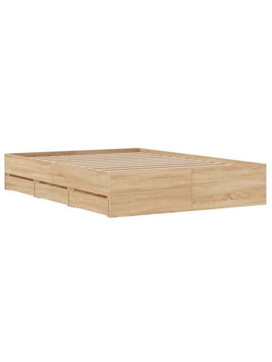 Rám postele se zásuvkami dub sonoma 120x190 cm kompozitní dřevo