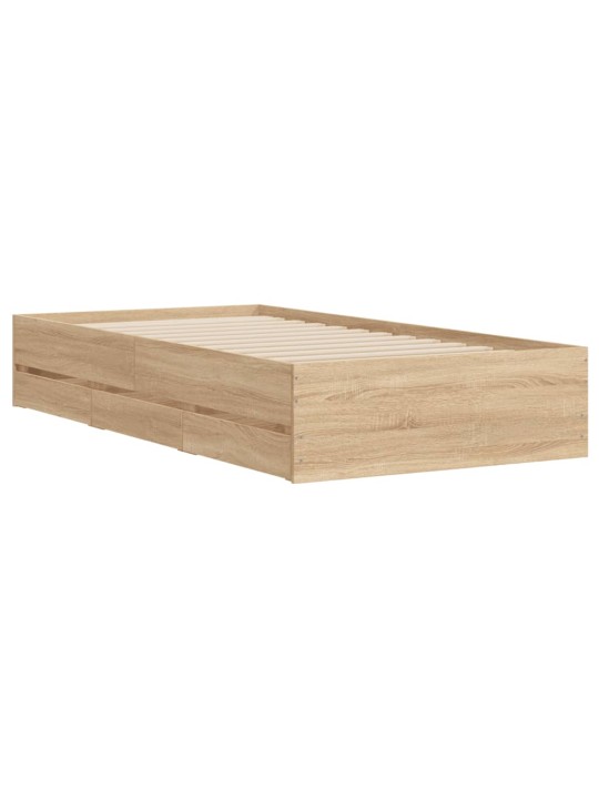 Rám postele se zásuvkami dub sonoma 90x190 cm kompozitní dřevo