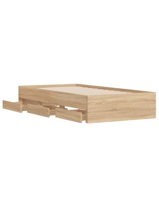 Rám postele se zásuvkami dub sonoma 90x190 cm kompozitní dřevo