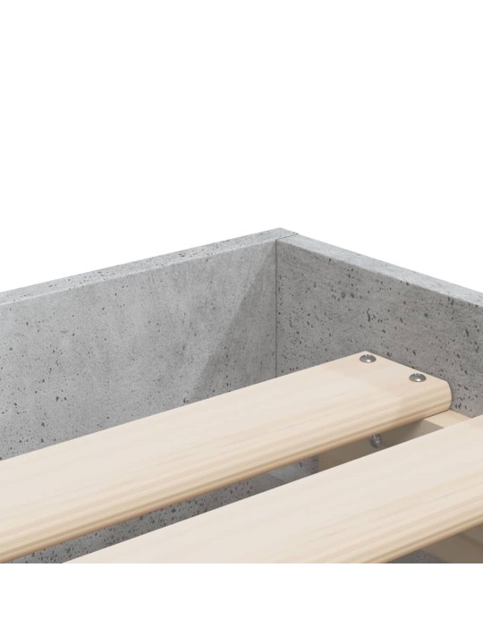 Rám postele se zásuvkami betonově šedý 90 x 190 cm kompozit