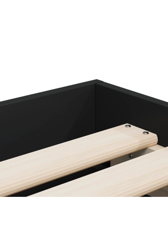 Rám postele se zásuvkami černý 75 x 190 cm kompozitní dřevo