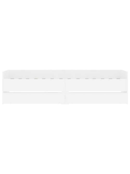 Rám postele se zásuvkami bílý 100 x 200 cm