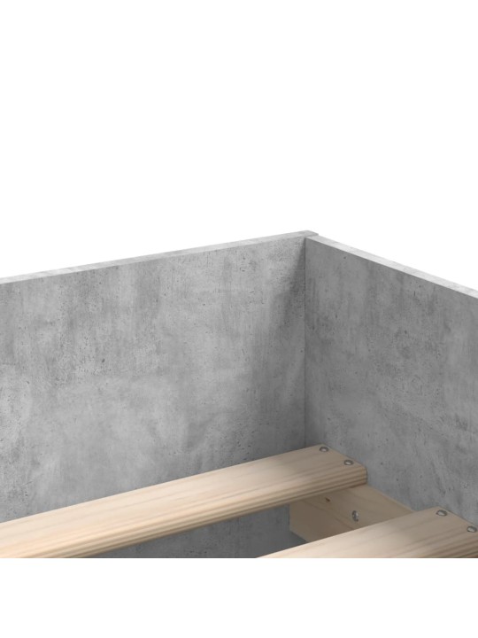 Rám postele se zásuvkami betonově šedý 90 x 190 cm