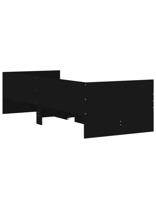 Rám postele se zásuvkami černý 75 x 190 cm Small Single
