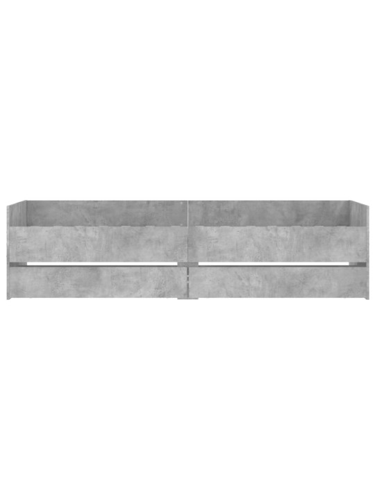 Rám postele se zásuvkami betonově šedý 75 x 190 cm Small Single