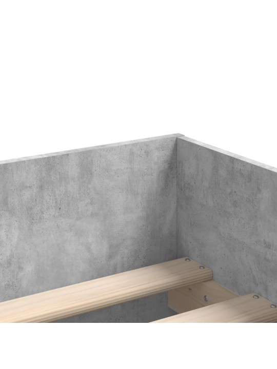 Rám postele se zásuvkami betonově šedý 75 x 190 cm Small Single