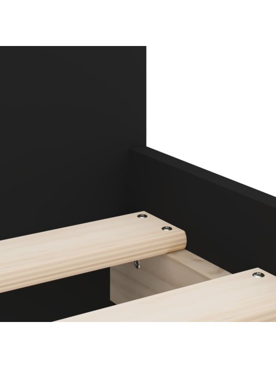 Rám postele se zásuvkami černý 90 x 200 cm