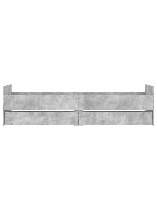 Rám postele se zásuvkami betonově šedý 90 x 200 cm