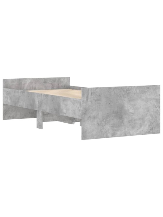 Rám postele se zásuvkami betonově šedý 90 x 200 cm