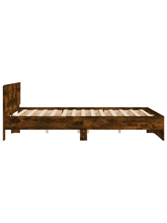 Rám postele s čelem kouřový dub 200 x 200 cm