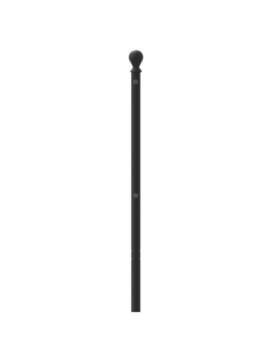 Kovové čelo postele černé 120 cm