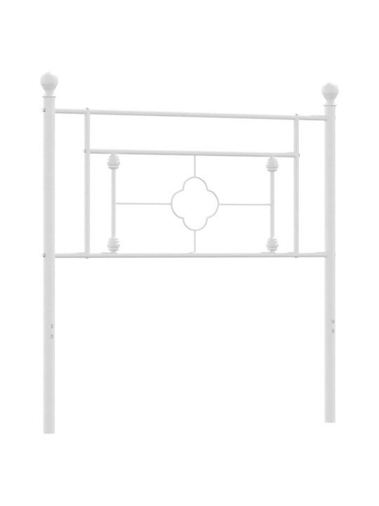 Kovové čelo postele bílé 100 cm